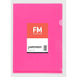 FM Pocket L Shape Clear A4 Pink 12 Pack